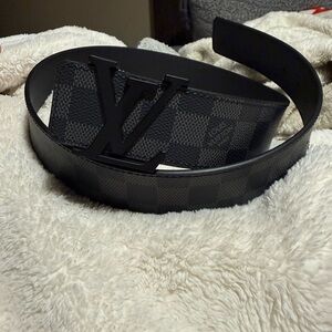 Louis Vuitton Dark Checkered Men's Belt